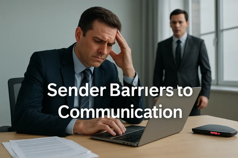 Sender Barriers to Communication