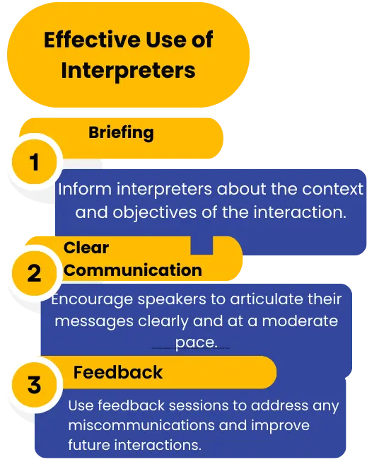 An Info graph show the Effective Use of Interpreters