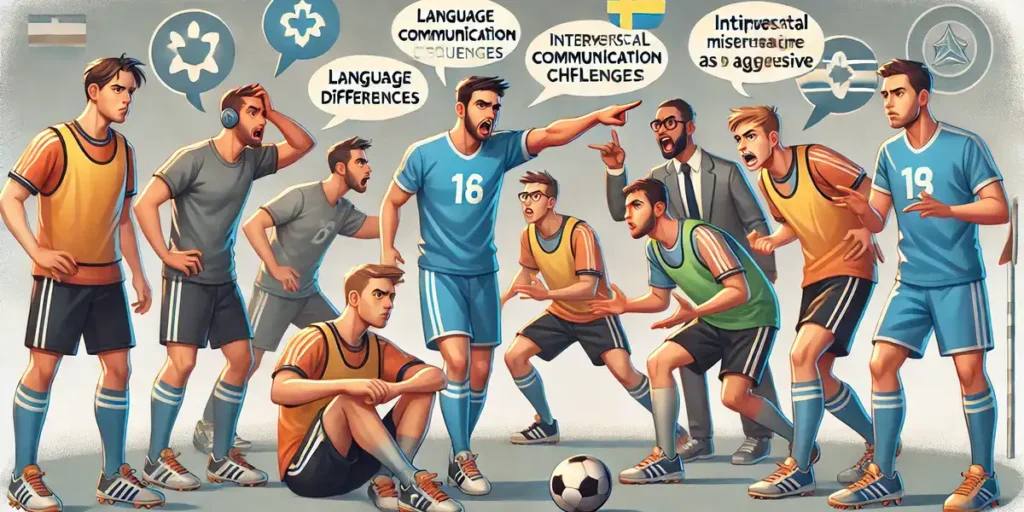  A sports team facing language and cultural differences, and interpersonal misunderstandings, causing confusion and tension among team members.