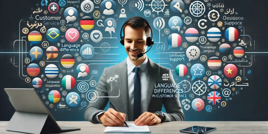 Customer service representative using multilingual support to overcome language barriers.